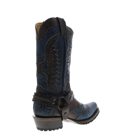 Stetson Outlaw Lug Eagle Mens Brown Leather Cowboy Western Boots