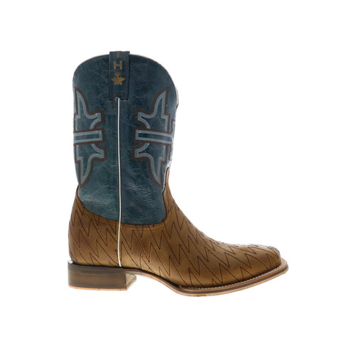 Tin Haul Bolt Lightning Bolt Sole Mens Brown Wide Cowboy Western Boots