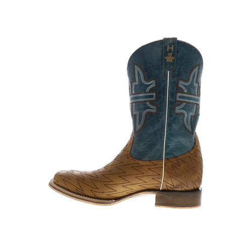 Tin Haul Bolt Lightning Bolt Sole Mens Brown Wide Cowboy Western Boots