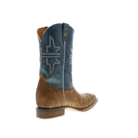 Tin Haul Bolt Lightning Bolt Sole Mens Brown Wide Cowboy Western Boots