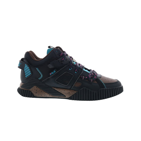 Fila Cage Mid Mixed Media 1BM01294-208 Mens Black Lifestyle Sneakers Shoes