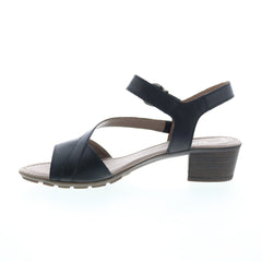 Gabor 24-564-27 Womens Black Hook & Loop Heeled Sandals Shoes