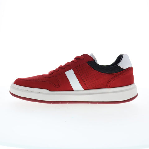 Stacy Adams Currier 25515-600 Mens Red Leather Lifestyle Sneakers Shoes