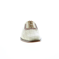 Stacy Adams Riccardi 25575-114 Mens Beige Oxfords & Lace Ups Plain Toe Shoes