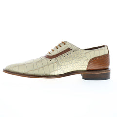 Stacy Adams Riccardi 25575-114 Mens Beige Oxfords & Lace Ups Plain Toe Shoes