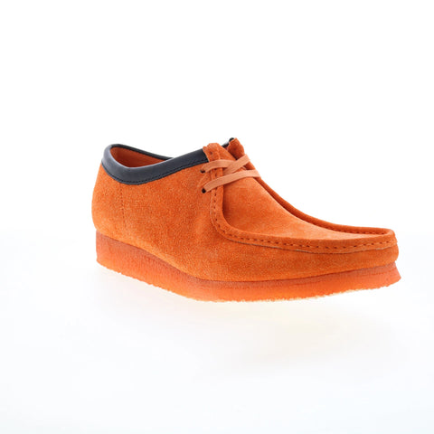 Clarks Wallabee 26163072 Mens Orange Suede Oxfords & Lace Ups Casual Shoes