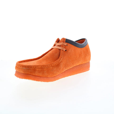 Clarks Wallabee 26163072 Mens Orange Suede Oxfords & Lace Ups Casual Shoes