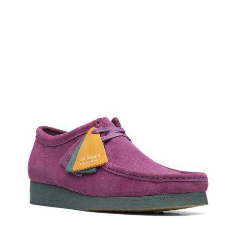 Clarks Wallabee 26168860 Mens Purple Suede Oxfords & Lace Ups Casual Shoes