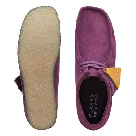 Clarks Wallabee 26168860 Mens Purple Suede Oxfords & Lace Ups Casual Shoes