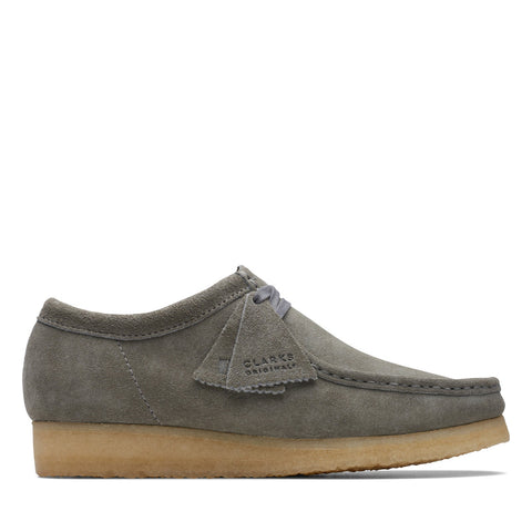 Clarks Wallabee 26170535 Mens Gray Suede Oxfords & Lace Ups Casual Shoes