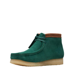 Clarks Wallabee Boot 26172249 Mens Green Leather Lace Up Chukkas Boots