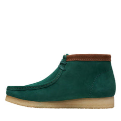 Clarks Wallabee Boot 26172249 Mens Green Leather Lace Up Chukkas Boots