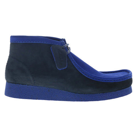 Clarks Wallabee EVO Boot 26172902 Mens Blue Suede Lace Up Chukkas Boots