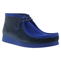 Clarks Wallabee EVO Boot 26172902 Mens Blue Suede Lace Up Chukkas Boots