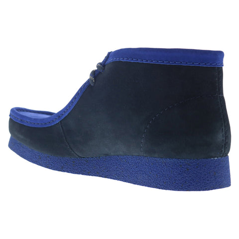 Clarks Wallabee EVO Boot 26172902 Mens Blue Suede Lace Up Chukkas Boots