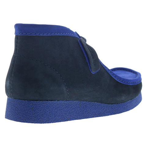 Clarks Wallabee EVO Boot 26172902 Mens Blue Suede Lace Up Chukkas Boots
