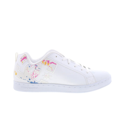 DC Court Graffik 300678-BWS Womens White Nubuck Skate Inspired Sneakers Shoes