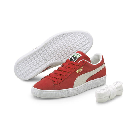 Puma Suede Classic XXI 37491502 Mens Red Suede Lifestyle Sneakers Shoes