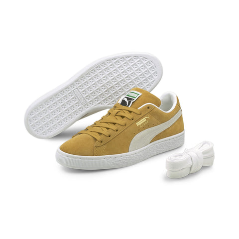 Puma Suede Classic XXI 37491505 Mens Yellow Suede Lifestyle Sneakers Shoes