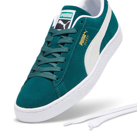 Puma Suede Classic XXI 37491589 Mens Green Suede Lifestyle Sneakers Shoes