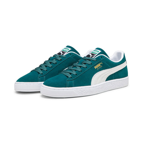 Puma Suede Classic XXI 37491589 Mens Green Suede Lifestyle Sneakers Shoes