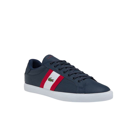 Lacoste Grad Vulc 120 2 P SMA Mens Blue Leather Lifestyle Sneakers Shoes