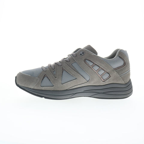 Drew Energy 40996-43 Mens Gray Narrow Suede Lace Up Lifestyle Sneakers Shoes