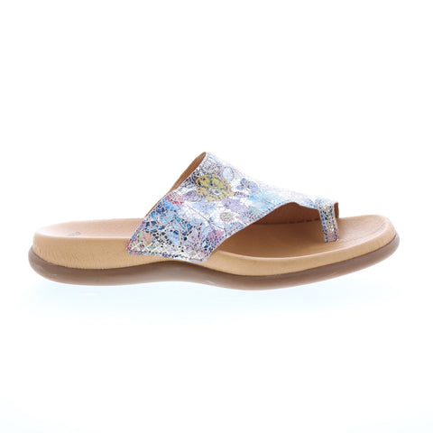 Gabor 43-700-33 Womens White Slip On Slides Sandals Shoes