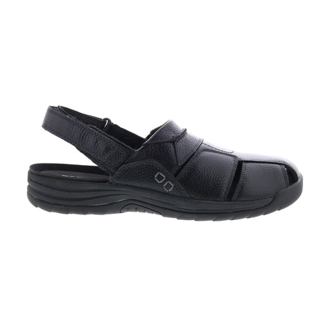 Drew Barcelona 47792-14 Mens Black Leather Strap Sport Sandals Shoes