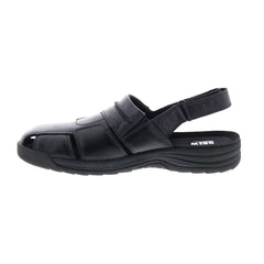 Drew Barcelona 47792-14 Mens Black Leather Strap Sport Sandals Shoes