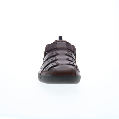 Drew Dublin 47717-83 Mens Burgundy Extra Wide 4E Leather Sport Sandals Shoes