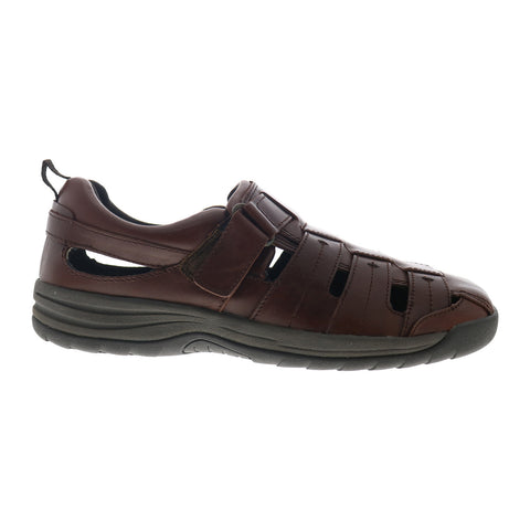 Drew Dublin 47717-83 Mens Burgundy Extra Wide 4E Leather Sport Sandals Shoes