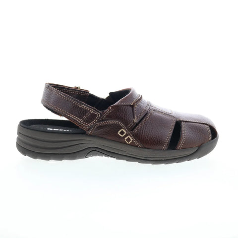 Drew Barcelona 47792-68 Mens Brown Leather Strap Sport Sandals Shoes