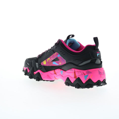 Fila Oakmont Trail 5JM01906-965 Womens Black Leather Athletic Hiking Shoes