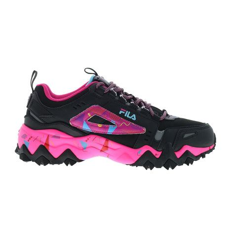 Fila Oakmont Trail 5JM01906-965 Womens Black Leather Athletic Hiking Shoes