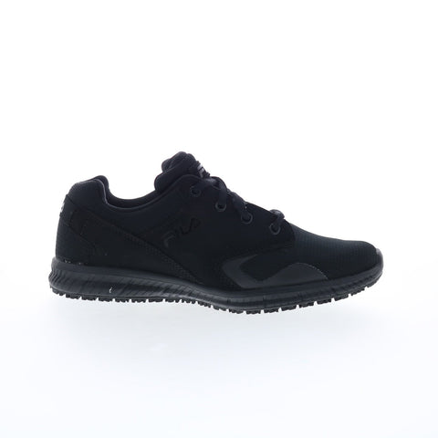 Fila Memory Layers Slip Resistant Womens Black Synthetic Athletic Work Shoes