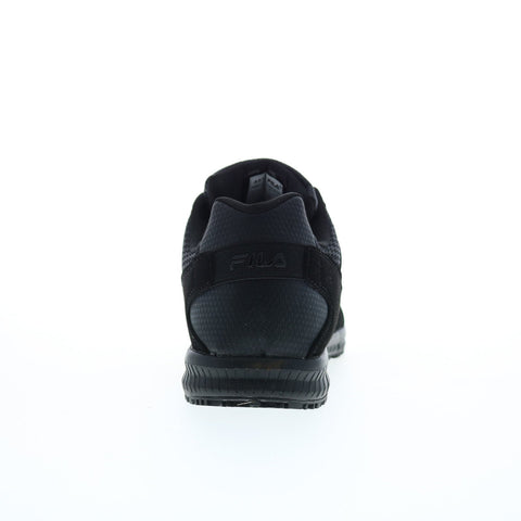 Fila Memory Layers Slip Resistant Womens Black Synthetic Athletic Work Shoes