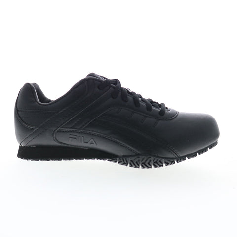 Fila Memory Elleray 5 Slip Resistant Womens Black Athletic Work Shoes