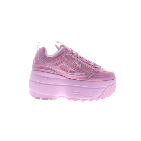 Pink shops fila platform sneakers