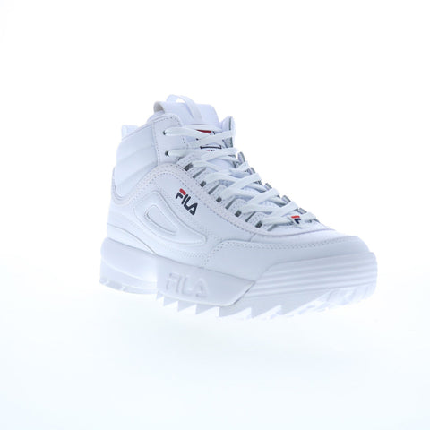 Fila Disruptor II Mid 5XM02360-125 Womens White Lifestyle Sneakers Shoes