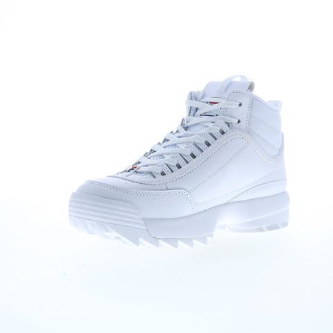 Fila Disruptor II Mid 5XM02360-125 Womens White Lifestyle Sneakers Shoes