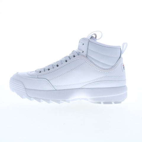 Fila Disruptor II Mid 5XM02360-125 Womens White Lifestyle Sneakers Shoes
