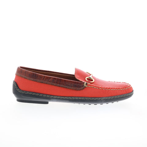 T.B. Phelps Traditions Mesh Horse Bit Mens Orange Loafers Casual Shoes