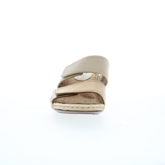 Softspots Panama 7337103 Womens Beige Leather Wedges Sandals Shoes