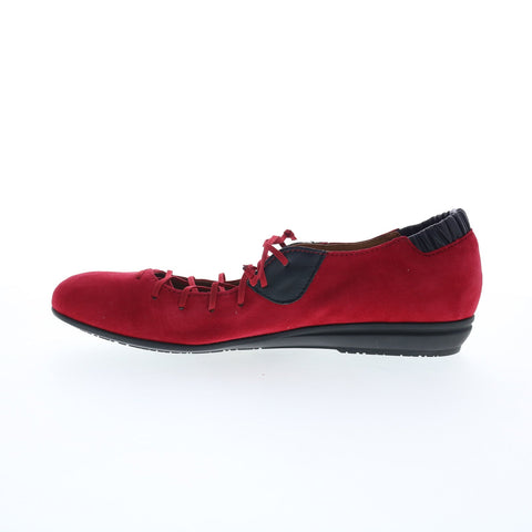 Comfortiva Excel 8308422 Womens Red Suede Slip On Loafer Flats Shoes