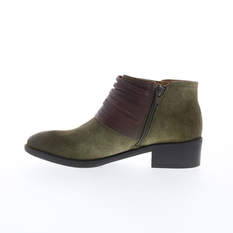 Comfortiva Corliss 8353629 Womens Green Suede Zipper Ankle & Booties Boots