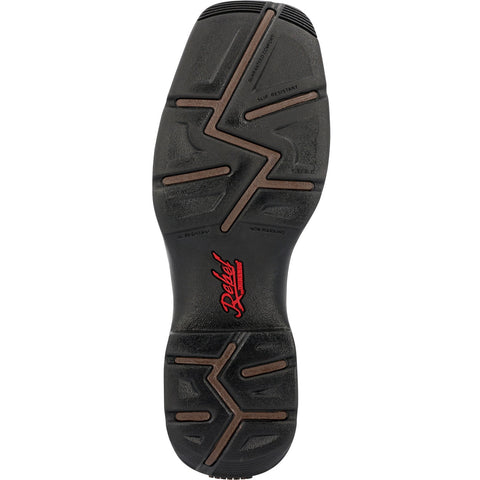 Durango Rebel DDB0327 Mens Brown Wide Leather Slip On Cowboy Western Boots