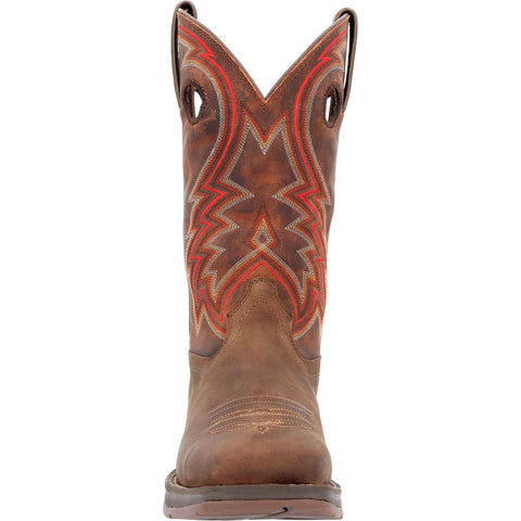 Durango Rebel DDB0393 Mens Brown Wide Leather Slip On Cowboy Western Boots