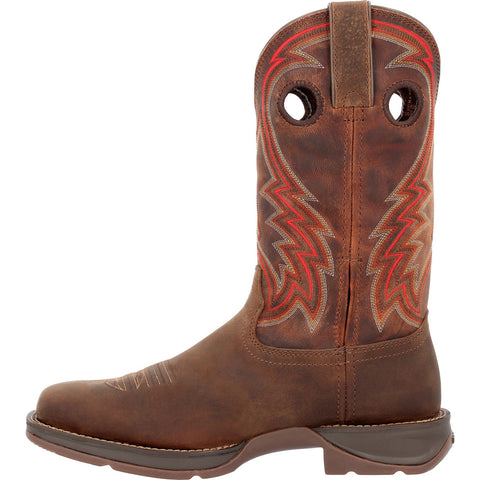 Durango Rebel DDB0393 Mens Brown Wide Leather Slip On Cowboy Western Boots