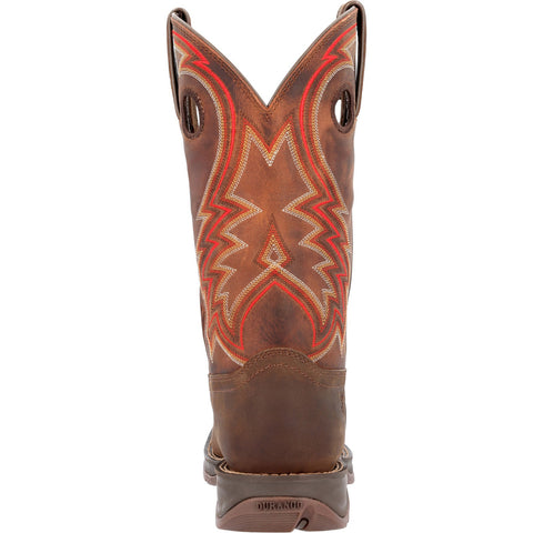 Durango Rebel DDB0393 Mens Brown Wide Leather Slip On Cowboy Western Boots